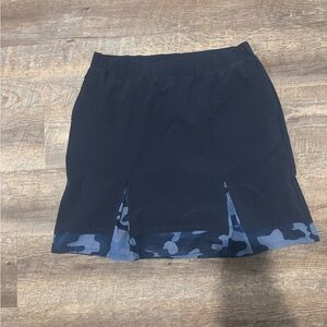 Chico's Navy and Black Mini Skirt